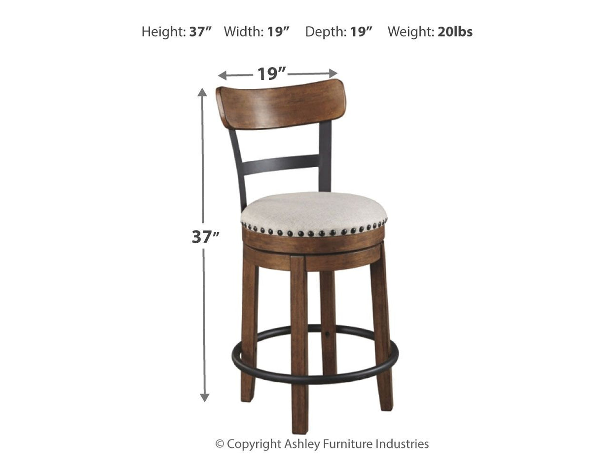 Valebeck - Counter Height Table Set, alternate view 7 with faux leather