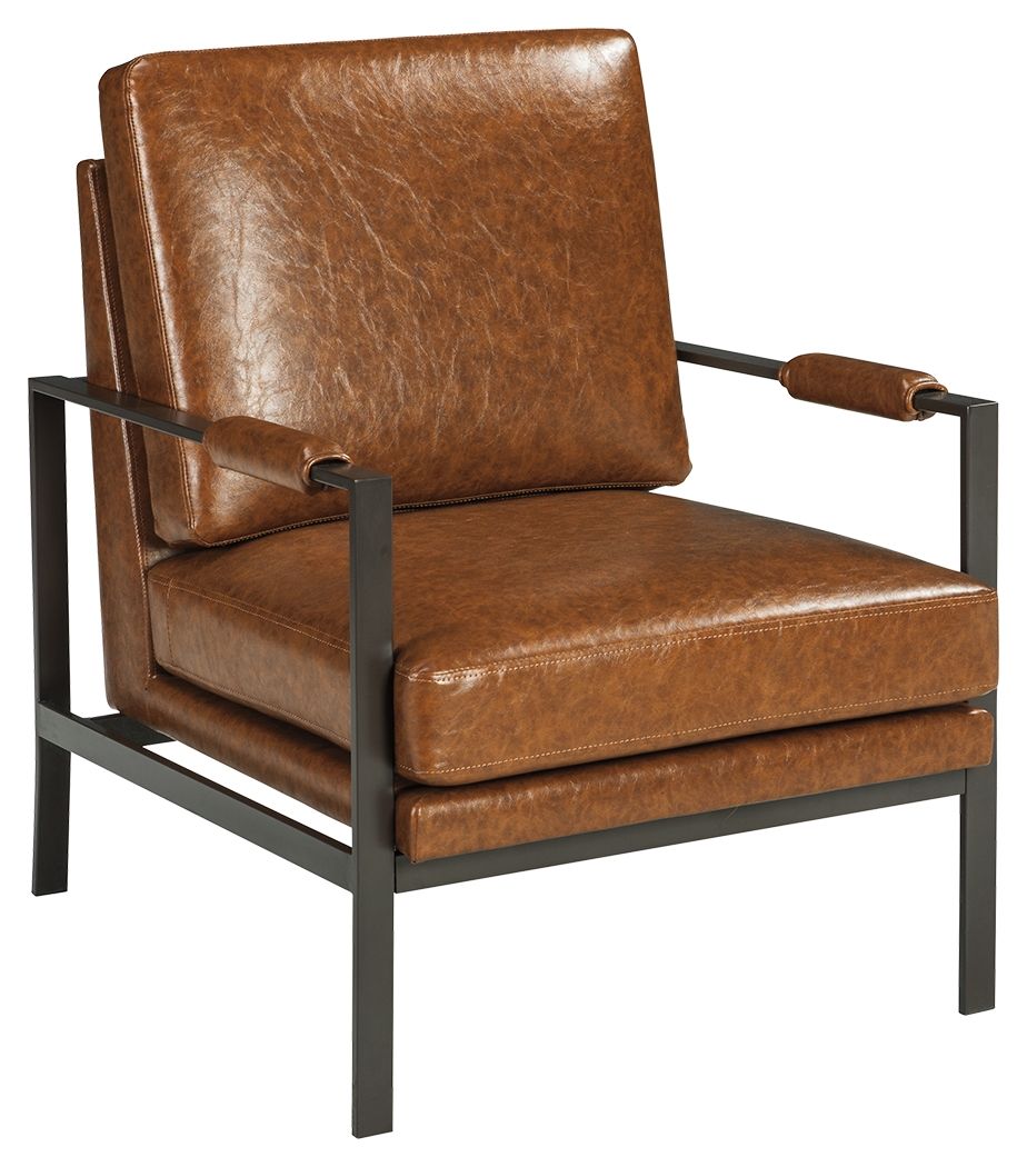 Peacemaker - Accent Chair - Brown, product view with faux leather
