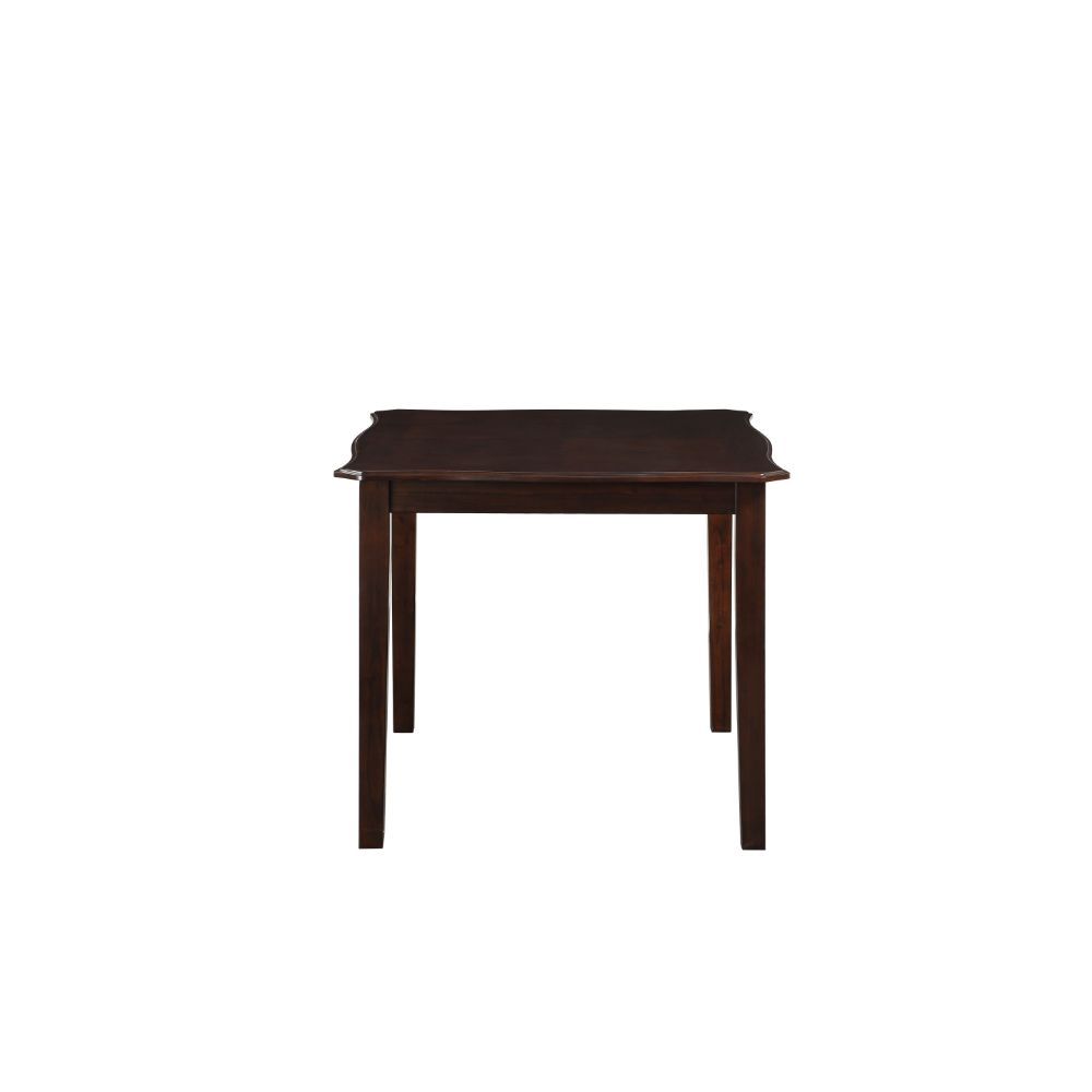 Ingeborg - 5 Piece Dining Set - Black Synthetic Leather & Espresso, alternate view 3 with faux leather