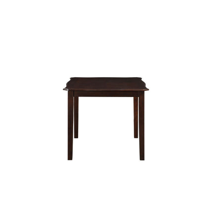 Ingeborg - 5 Piece Dining Set - Black Synthetic Leather & Espresso, alternate view 3 with faux leather