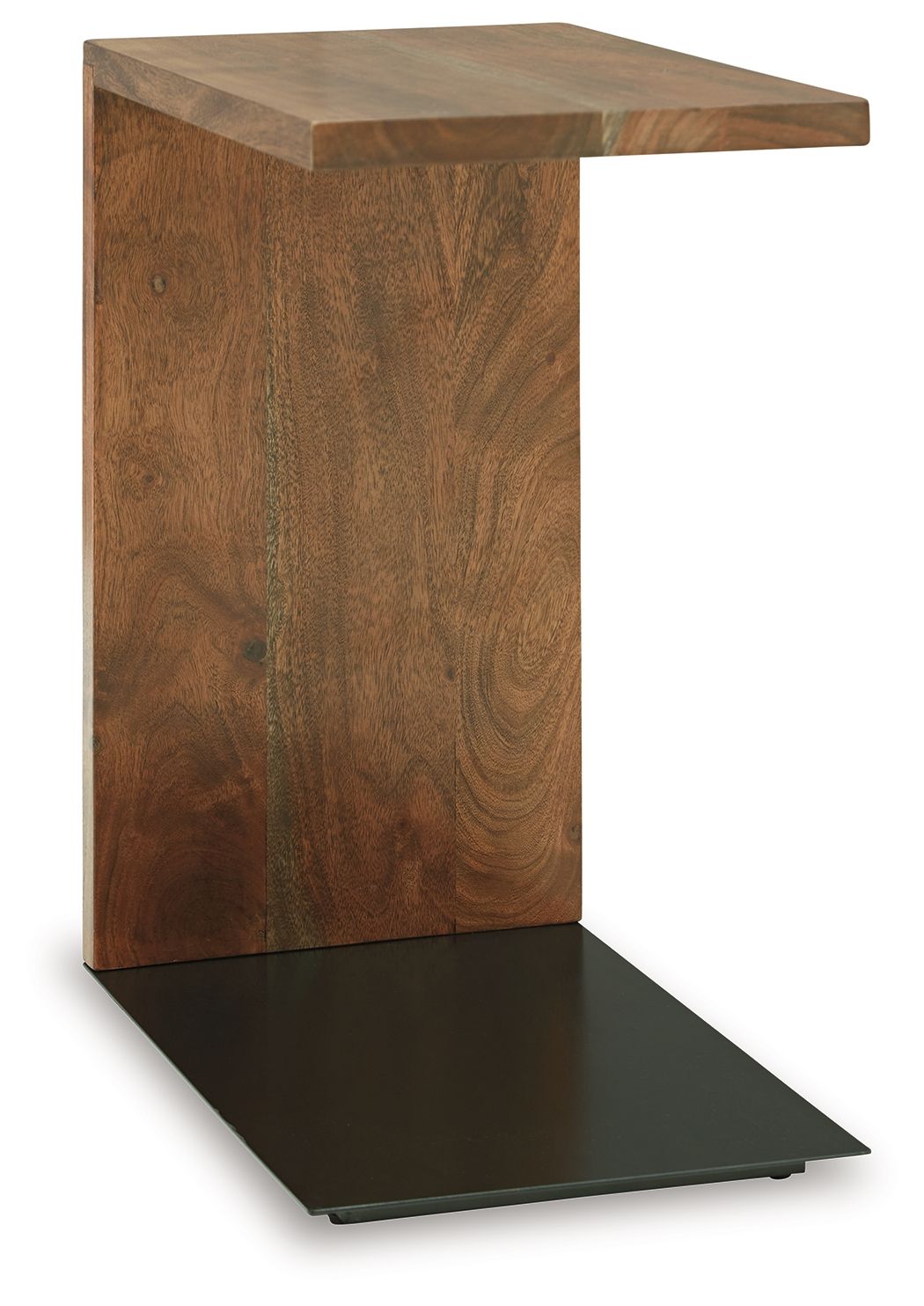 Wimshaw - Accent Table - Brown / Black, product view with solid wood