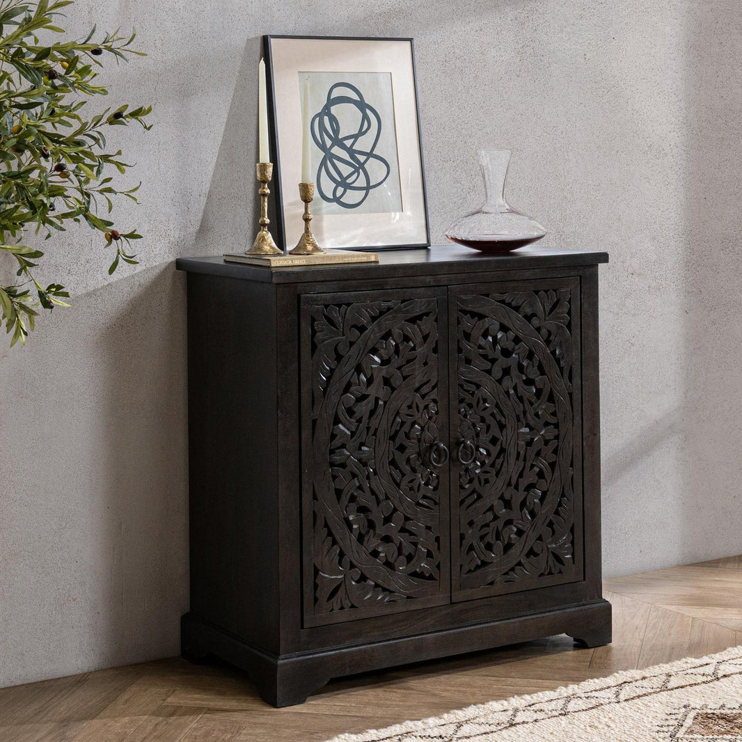 Harmony - 2 Door Sideboard - Harvest Walnut, alternate view 2 with wood construction
