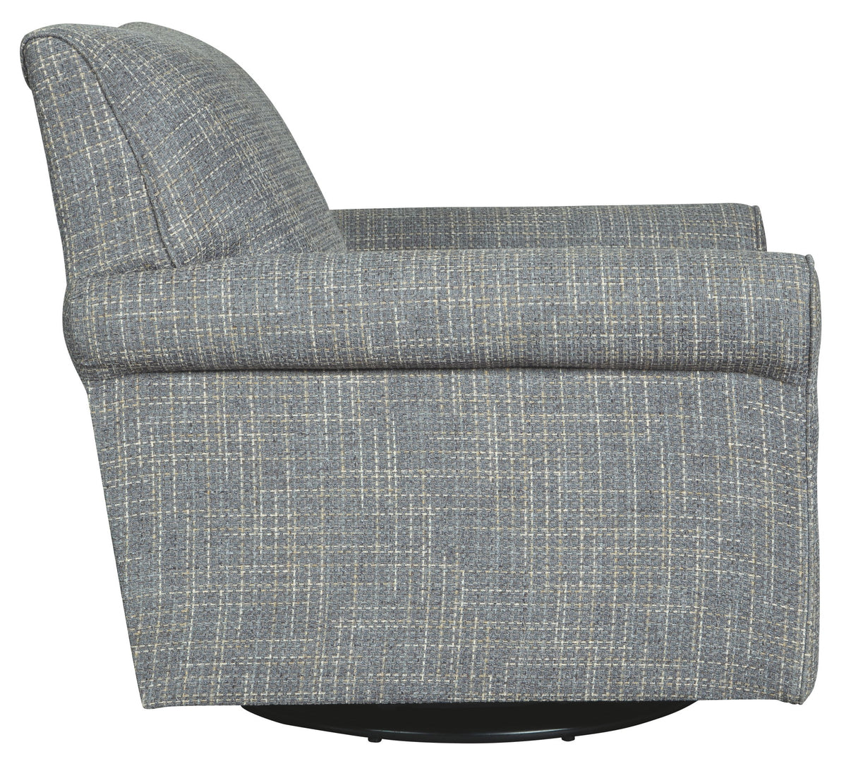 Renley - Swivel Glider Accent Chair - Ash, alternate view 2 with polyester fabric