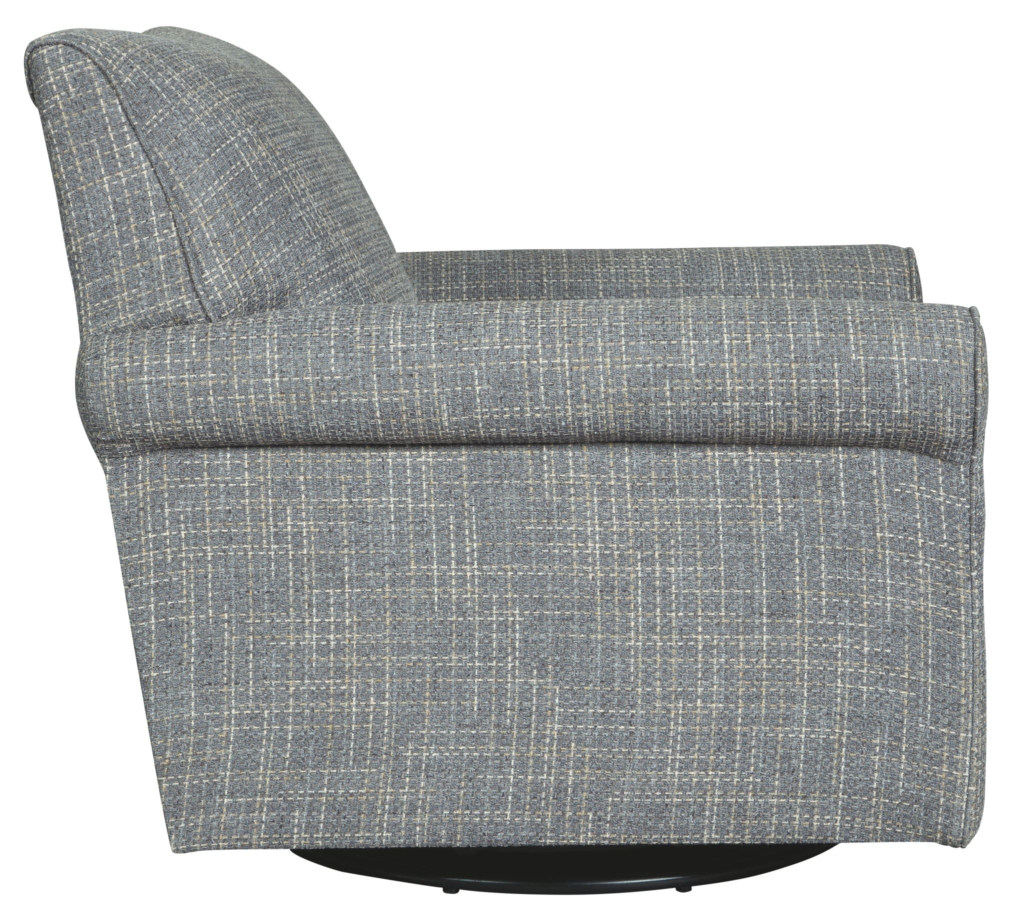 Renley - Swivel Glider Accent Chair - Ash, alternate view 2 with polyester fabric