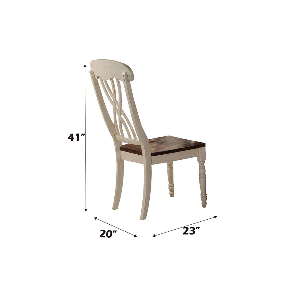 Dylan - Side Chair (Set of 2) - Buttermilk & Oak, alternate view 2 with solid wood
