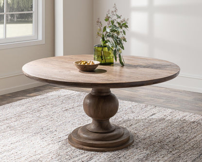 Hera - Round Dining Table, alternate view 8 with wood construction