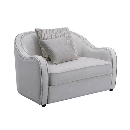 Mahler - Chair With 2 Pillows - Beige Linen