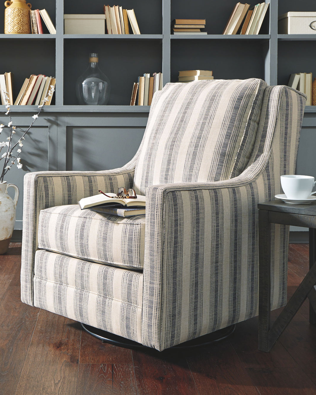 Kambria - Swivel Glider Accent Chair, alternate view 2