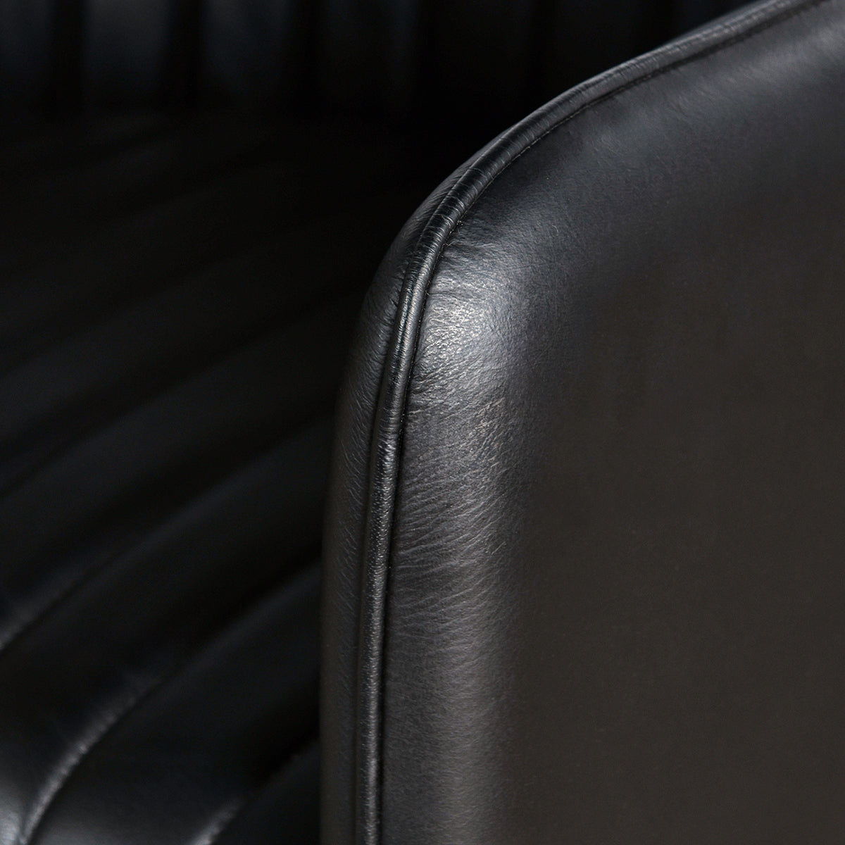 Leon - Leather Dining Chair - Midnight Raven, alternate view 2