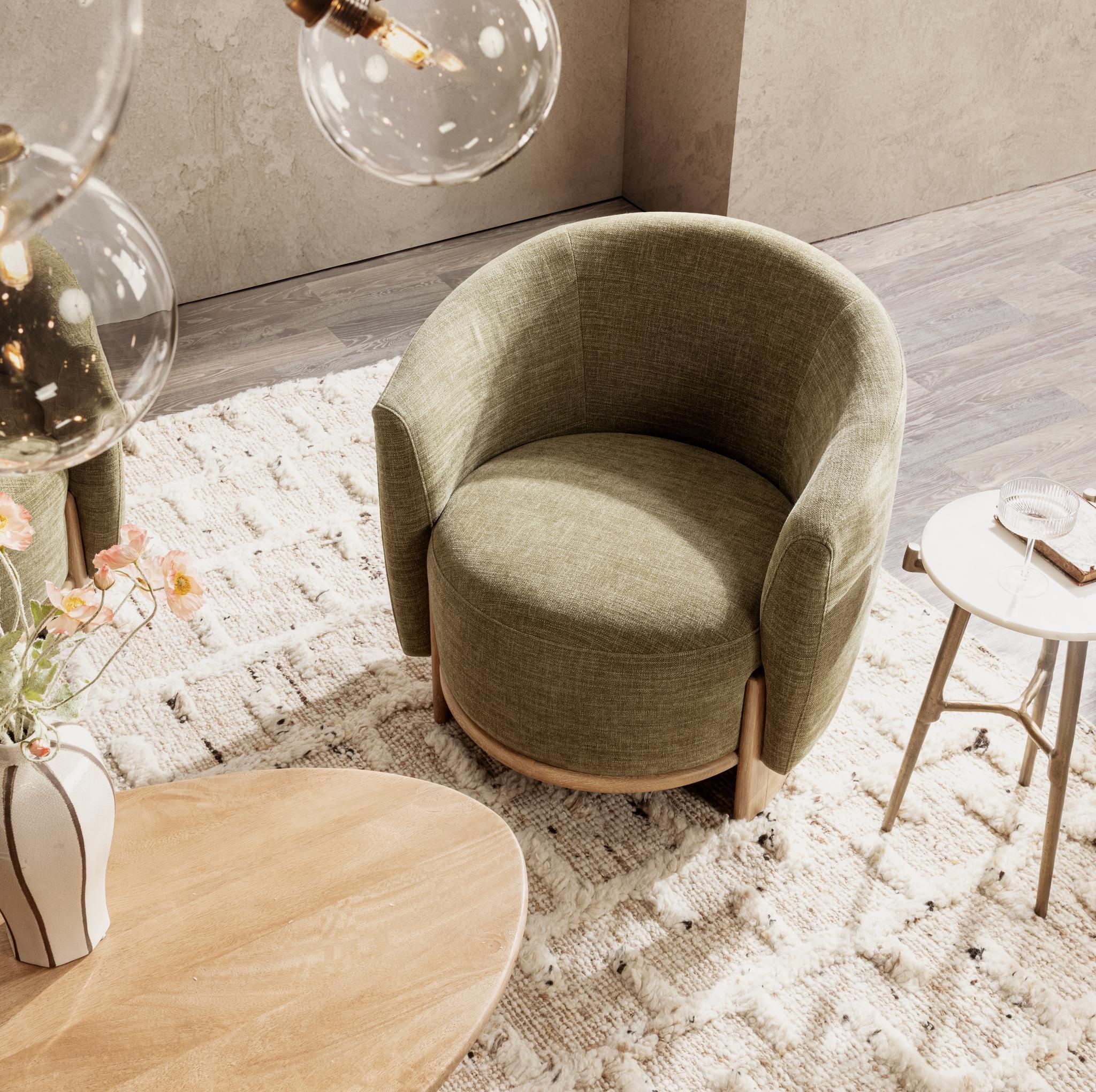 Myra - Accent Chair - Sage Dust, alternate view 3 with polyester fabric