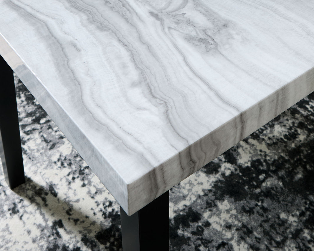 Mervannie - Square Dining Room Counter Table - Gray / Black, alternate view 2 with solid wood