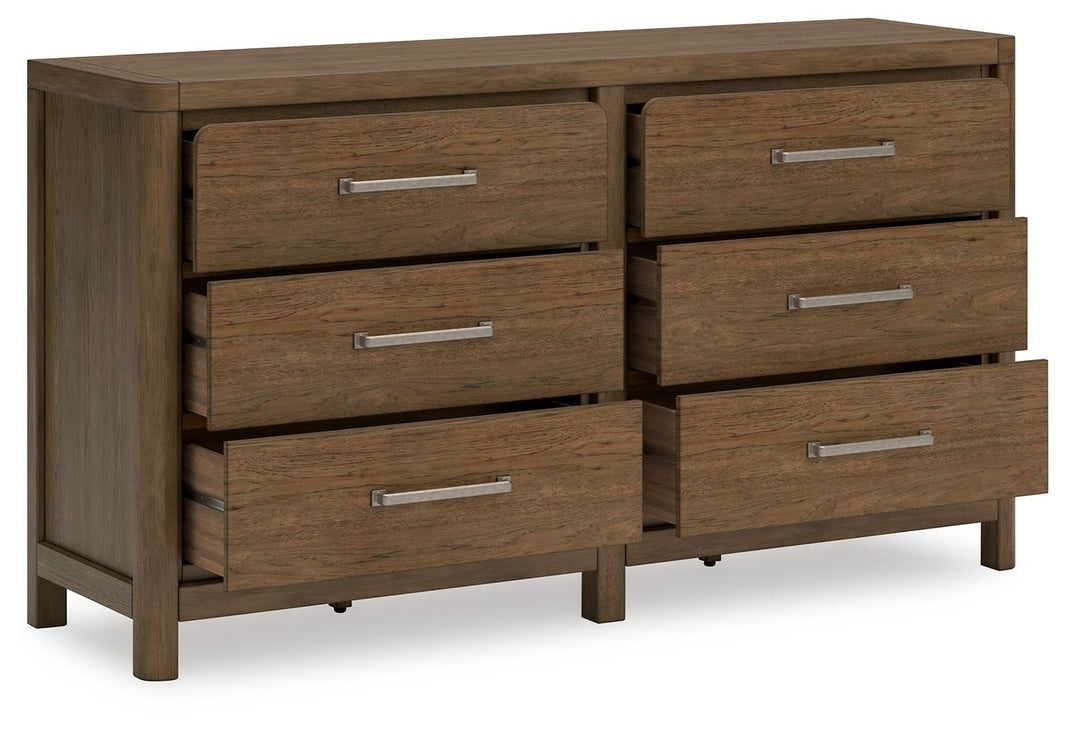 Cabalynn - Dresser - Light Brown, alternate view 2 with wood construction