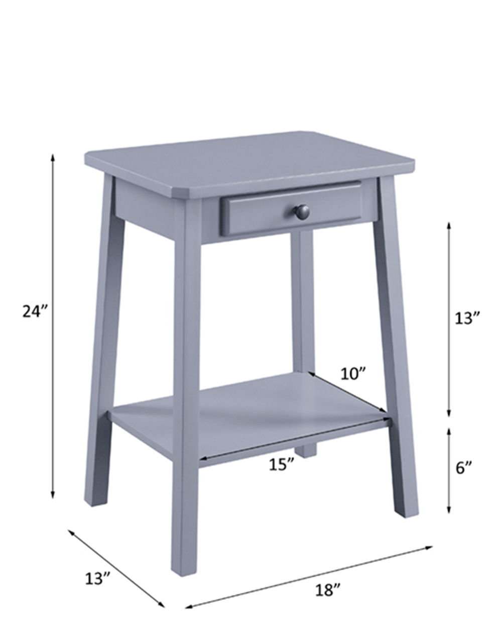 Kaife - Accent Table, alternate view 2 with wood construction