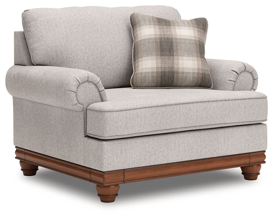 Clearbrooke - Chair And A Half - Sandstone, alternate view 2 with polyester fabric