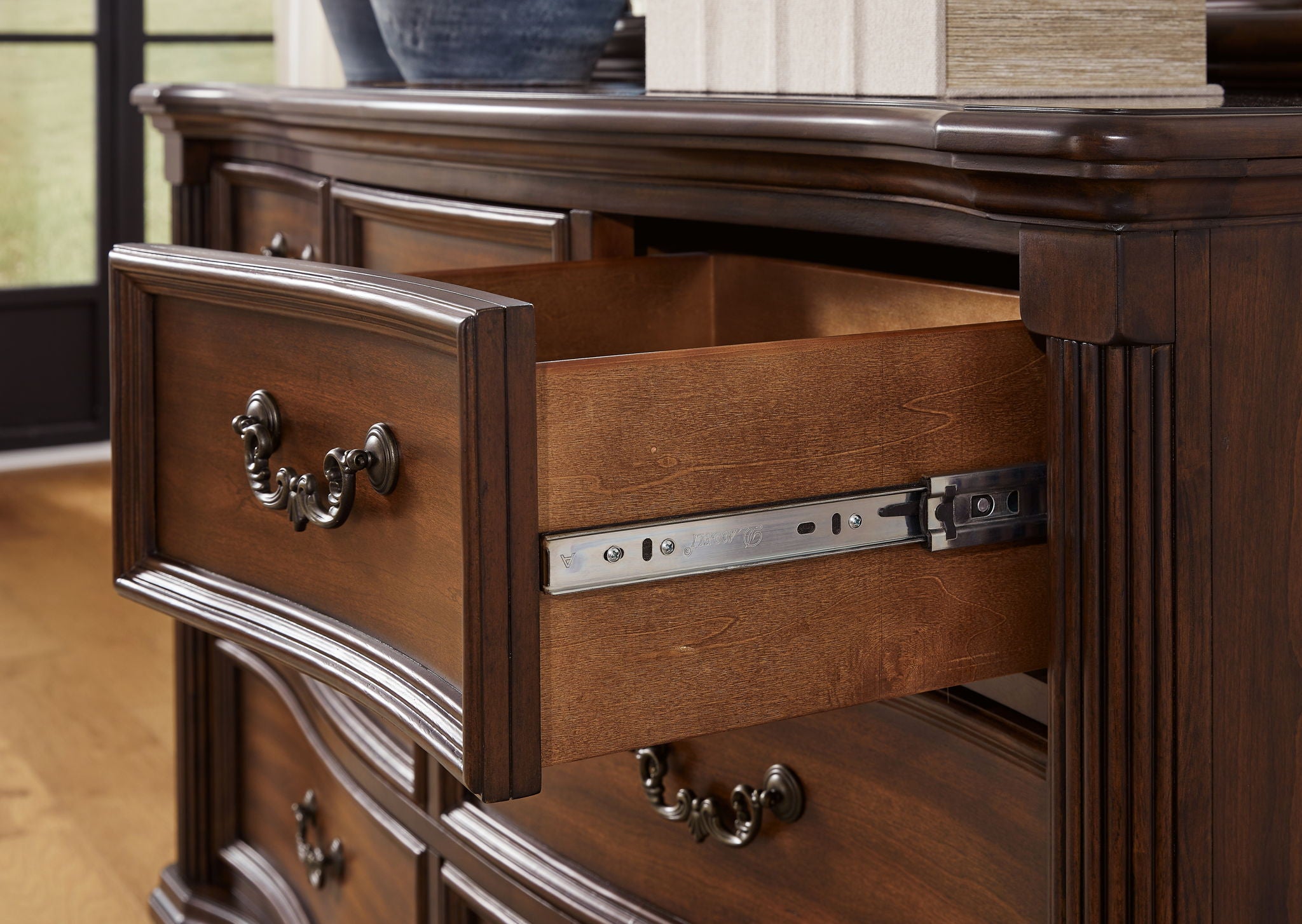 Lavinton - Dresser - Brown, alternate view 4 with wood construction