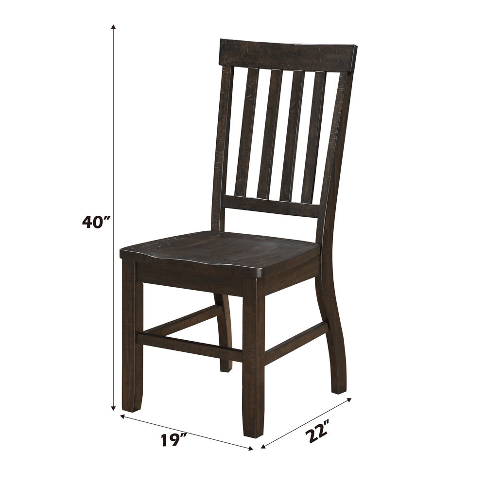 Maisha - Side Chair (Set of 2) - Rustic Walnut, alternate view 2 with solid wood