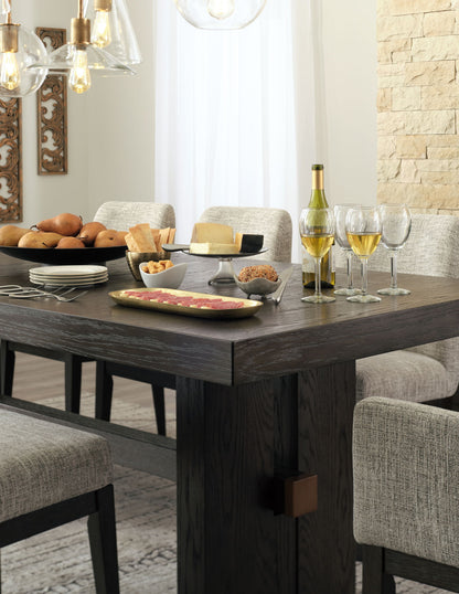 Burkhaus - Rectangular Dining Room Extension Table - Dark Brown, alternate view 3 with engineered wood