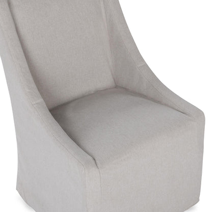 Warwick - Upholstered Rolling Dining Chair, alternate view 11 with polyester fabric