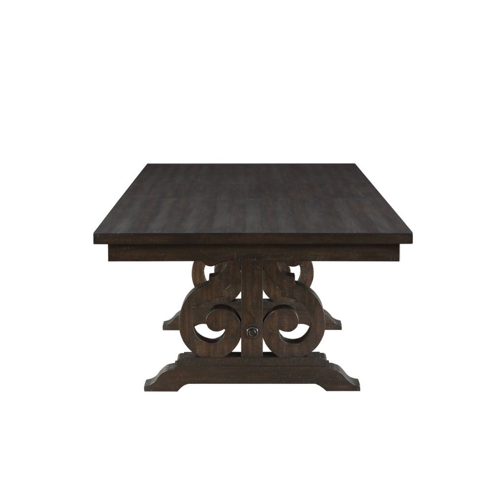 Maisha - Dining Table - Rustic Walnut, alternate view 2 with solid wood
