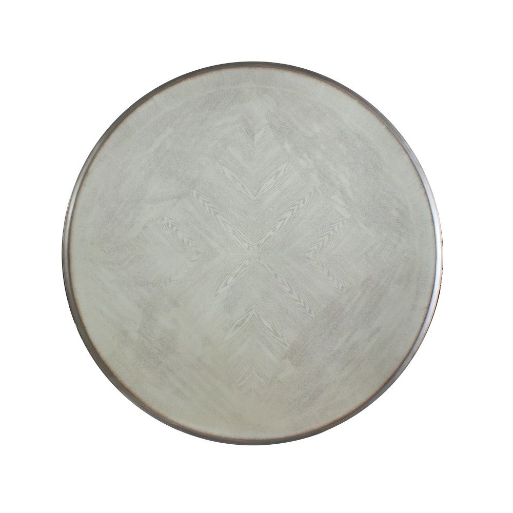 Dresden - Round Pedestal Dining Table - Vintage Bone White, alternate view 3 with wood construction