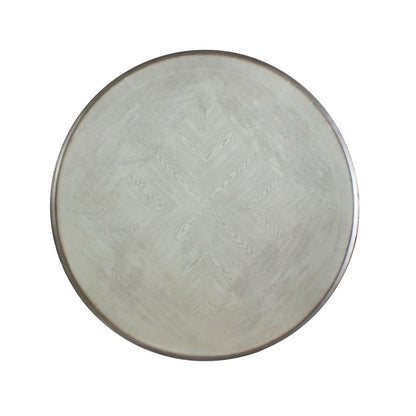 Dresden - Round Pedestal Dining Table - Vintage Bone White, alternate view 3 with wood construction