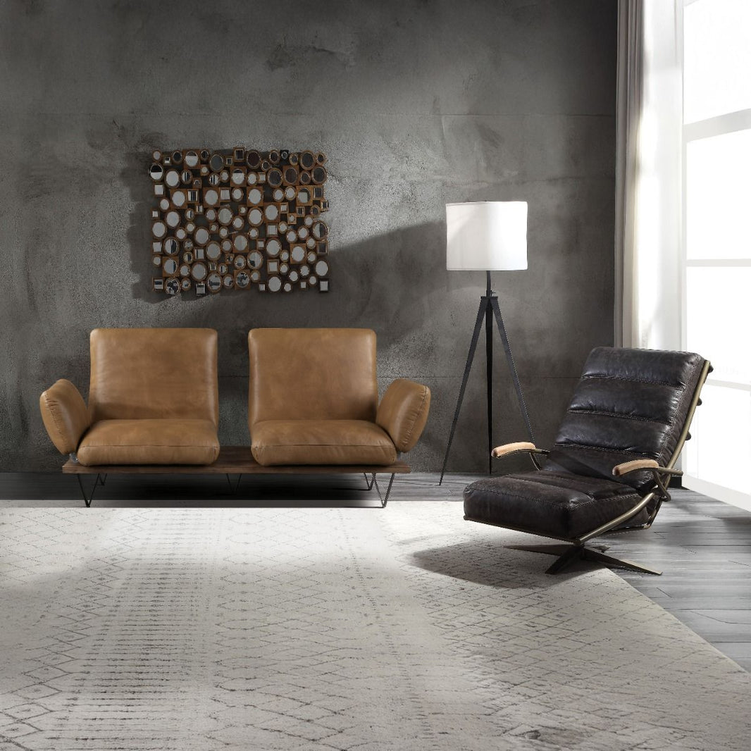 Narech - Sofa With Swivel - Nutmeg Top Grain Leather