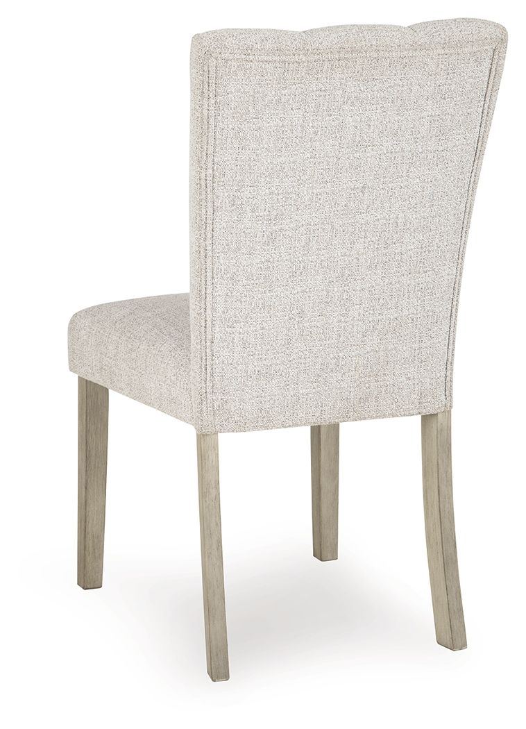 Larawyn - Dining Upholstered Side Chair (Set of 2) - Bisque, alternate view 3 with performance fabric