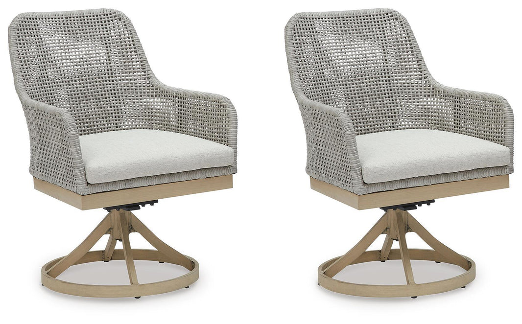 Seton Creek - Swivel Chair With Cushion (Set of 2) - Gray