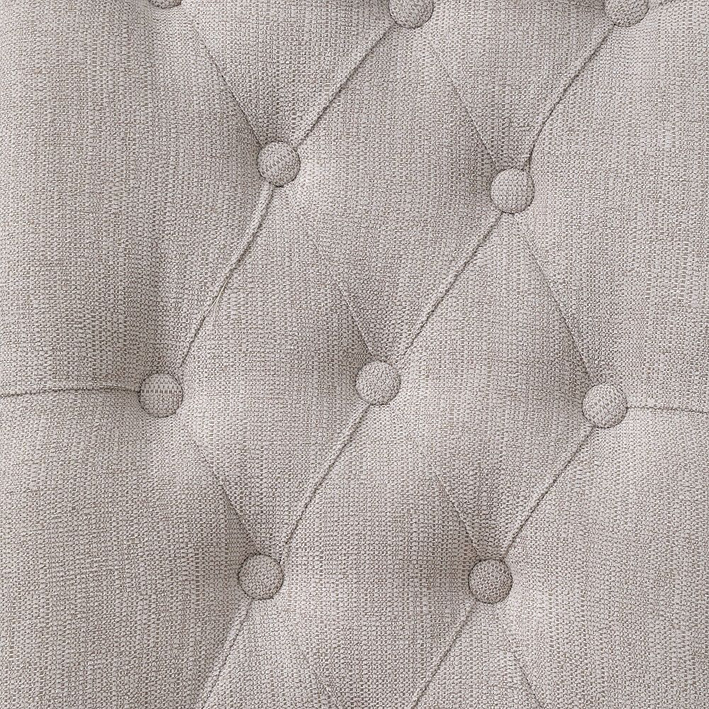 Yabeina - Side Chair (Set of 2) - Beige Linen & Gray, alternate view 2 with wood construction