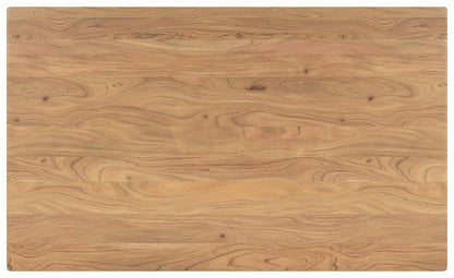 Gretlynn - Rectangular Dining Room Table - Black / Natural, alternate view 5 with wood construction
