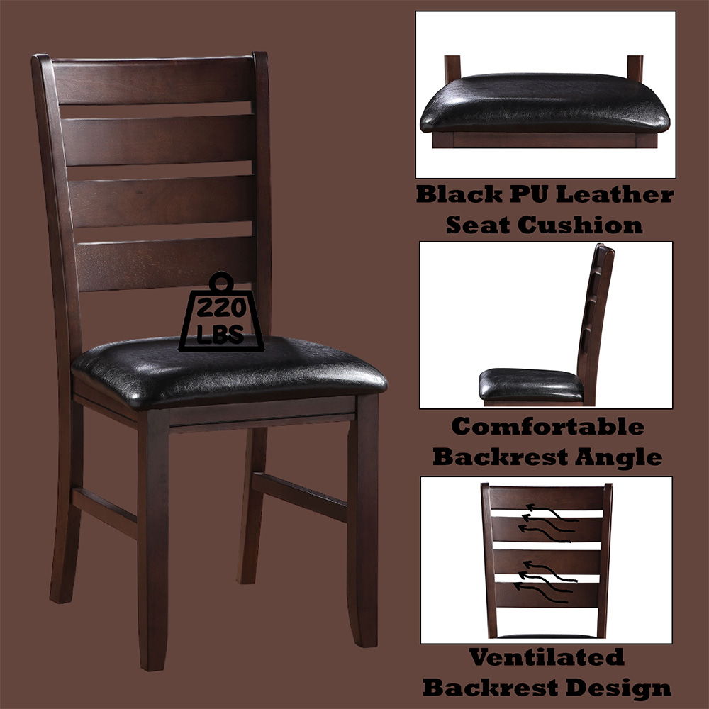 Urbana - Side Chair, alternate view 3 with leather upholstery
