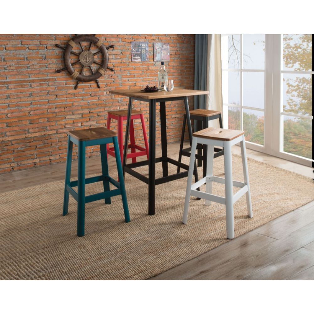 Jacotte - Bar Table - Natural & Black, product view with wood construction