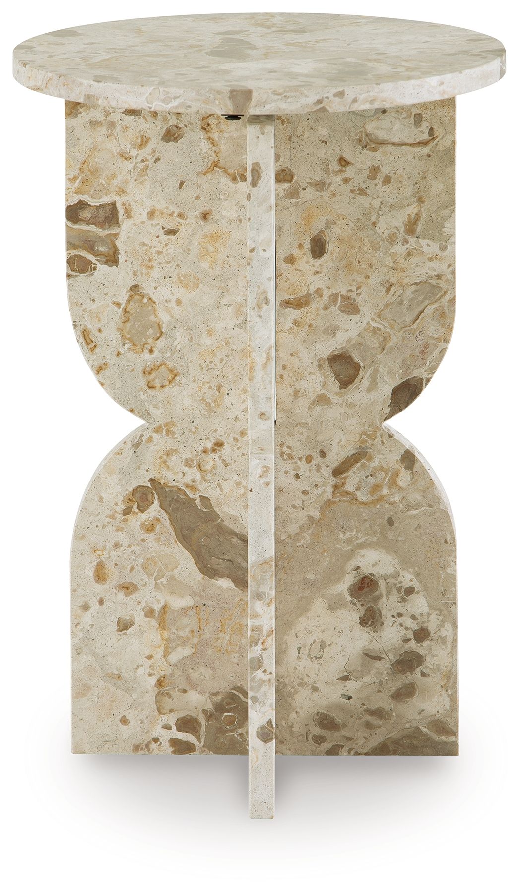 Treygan - Accent Table - Beige, alternate view 2 with marble