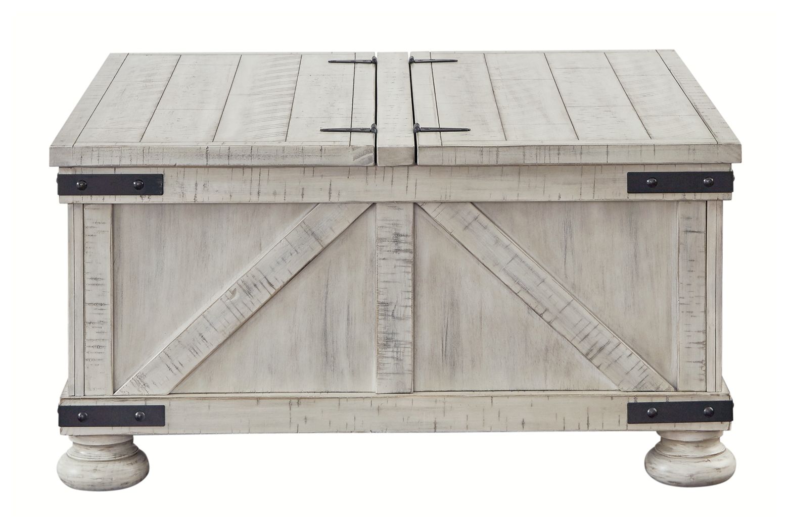 Carynhurst - Cocktail Table with Storage - Whitewash, alternate view 3 with engineered wood