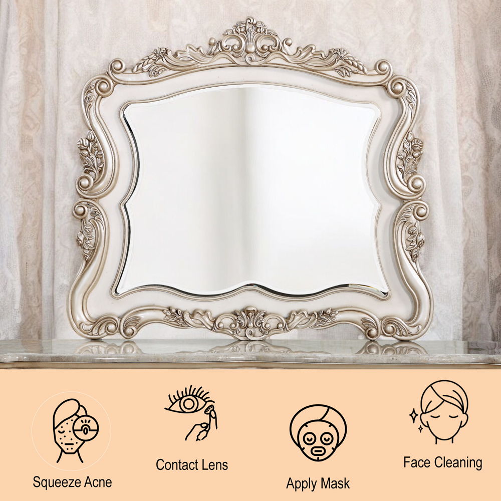 Gorsedd - Mirror - Golden Ivory, alternate view 4 with wood construction