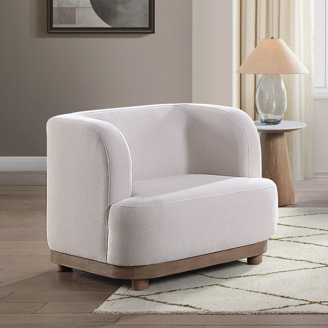 Duncan - Chair - Beige, alternate view 2 with chenille upholstery