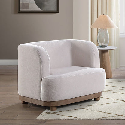 Duncan - Chair - Beige, alternate view 2 with chenille upholstery