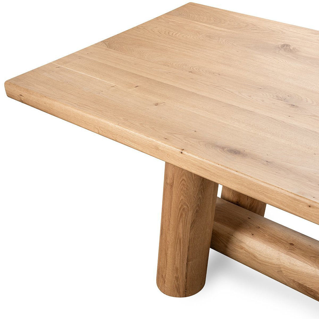 Foundation - Gathering Table - Light Oak, alternate view 2 with wood construction