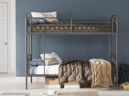 Lanceburg - Twin/Twin Bunk Bed With Ladder - Gray, alternate view 3