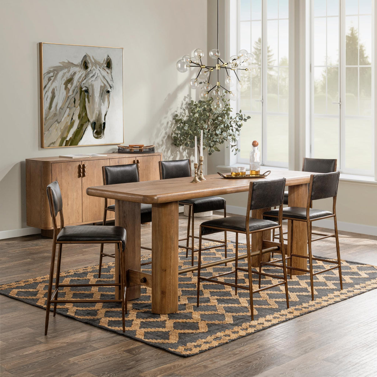 Tacoma - Gathering Table - Tawny Brown, alternate view 2 with wood construction