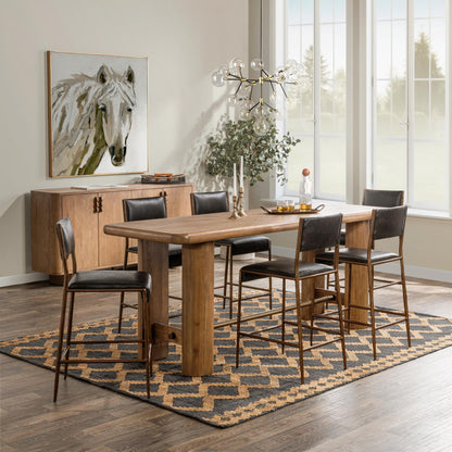 Tacoma - Gathering Table - Tawny Brown, alternate view 2 with wood construction