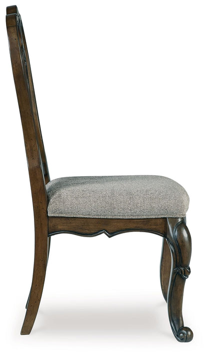 Maylee - Dining Upholstered Side Chair (Set of 2) - Dark Brown
