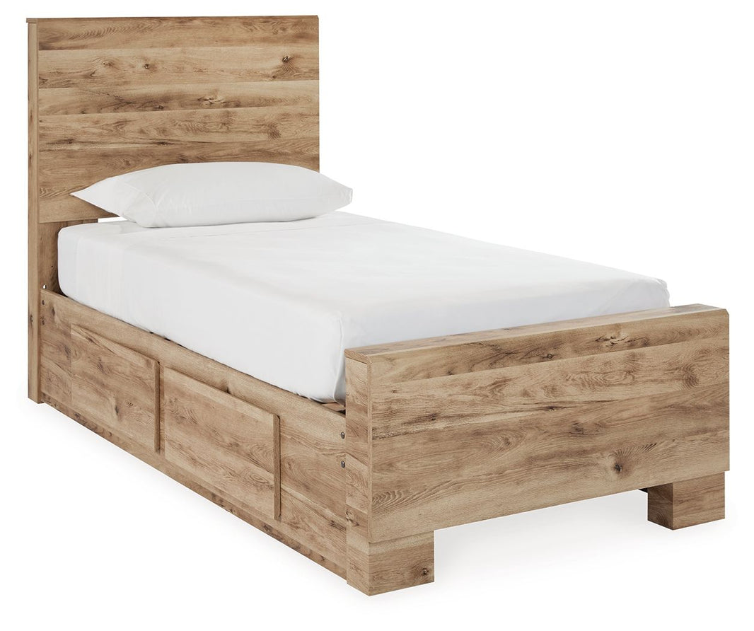 Hyanna - Storage Bed, alternate view 2 with linen fabric