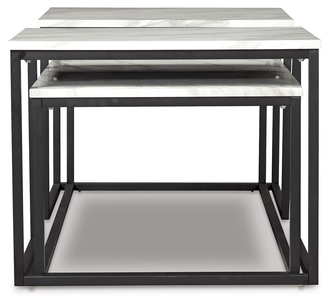 Donnesta - Occasional Table Set (Set of 3) - Gray / Black, alternate view 3 with engineered wood