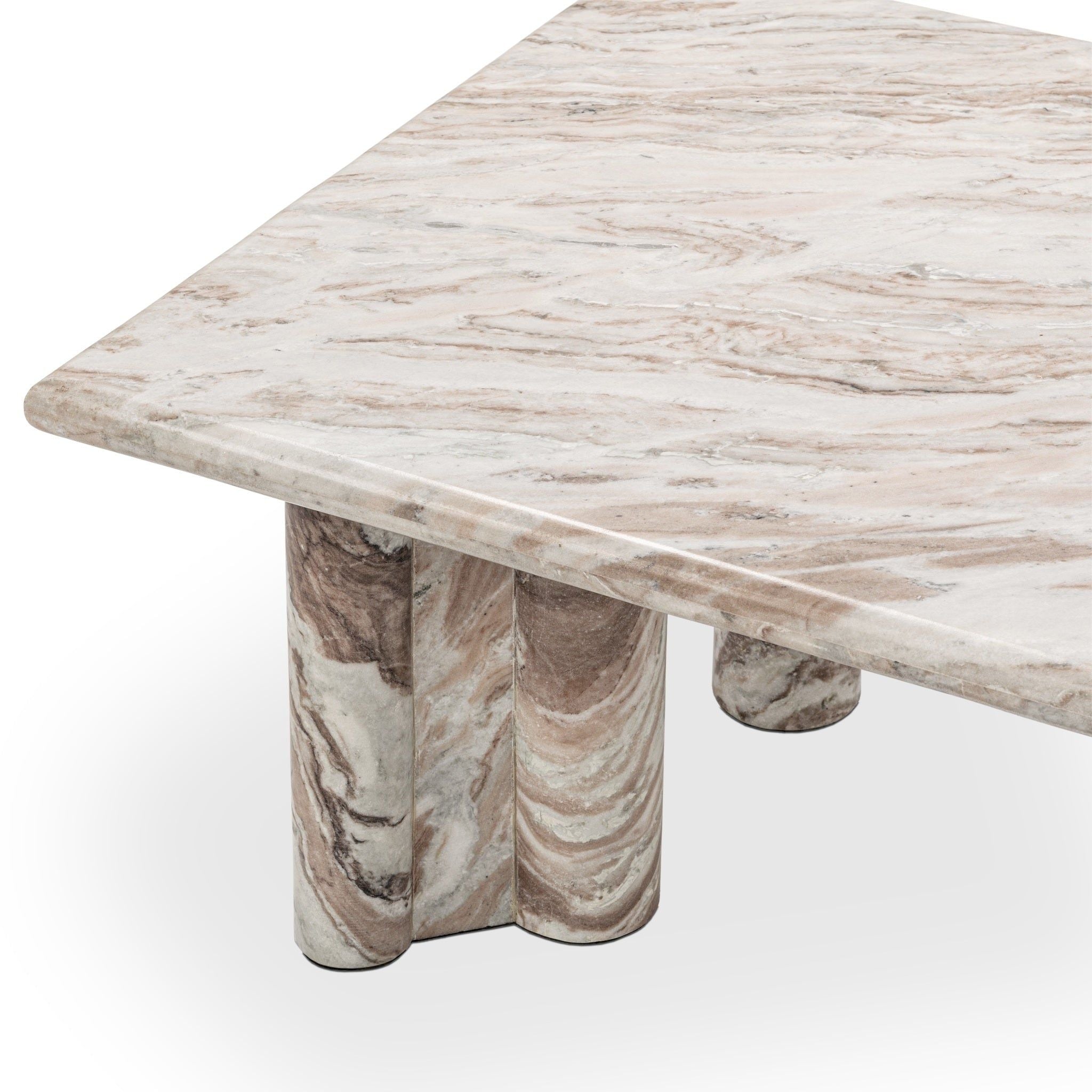 Bowman - Marble Rectangular Coffee Table - Rusty Gray, alternate view 3