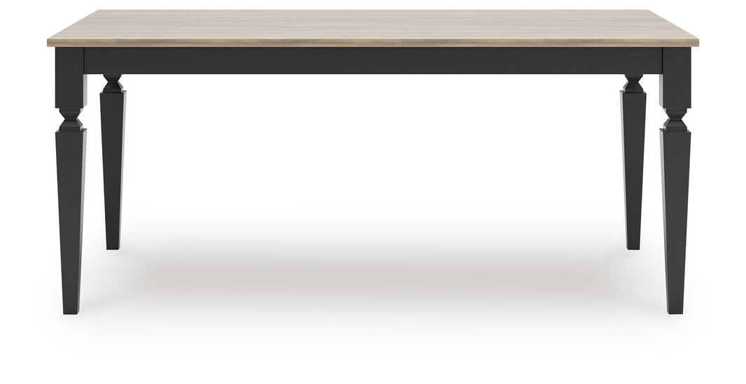 Brenkerton - Rectangular Dining Room Table - Grayish Brown / Black, alternate view 2 with wood construction