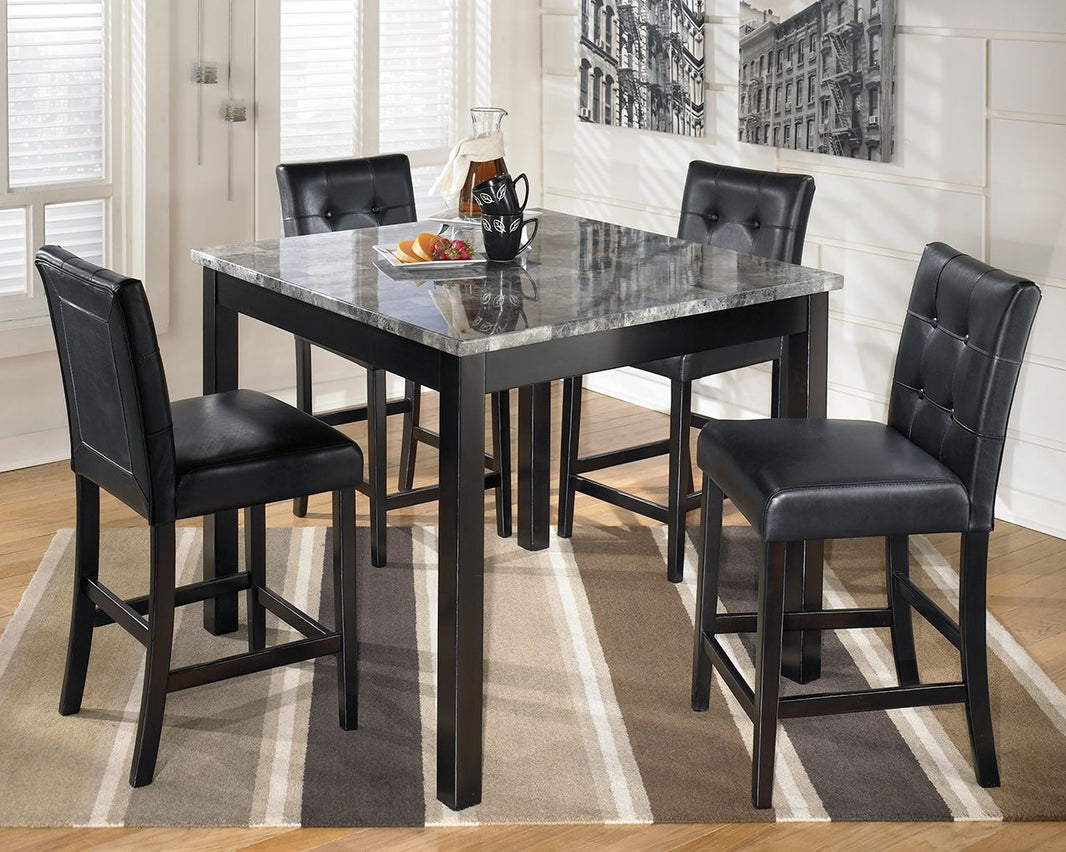 Maysville - Square Counter TBL Set (Set of 5) - Black