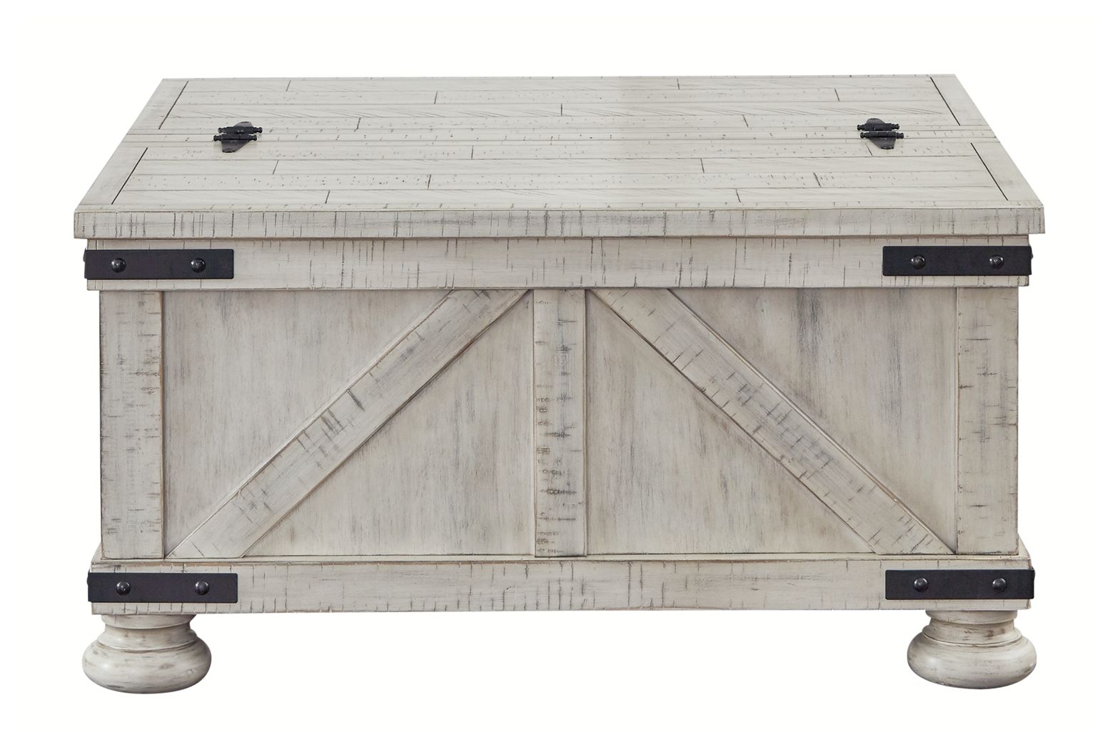 Carynhurst - Cocktail Table with Storage - Whitewash, alternate view 4 with engineered wood