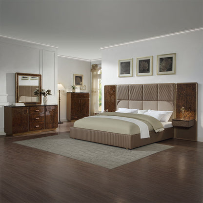 Marcelino - Nightstand With Wall Pier (EK) - Cherry Oak
