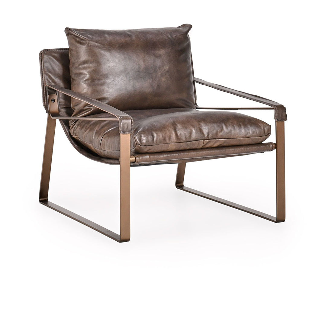 Morgan - Accent Chair, alternate view 2 with top-grain leather